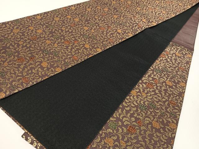 長閑やかさ屋お召しもの●紋屋井関 御寮織 両面 六通柄袋帯 更紗唐草文 金糸 正絹 珠玉 CABG1844vp