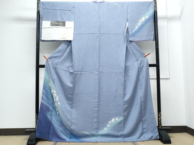 長閑やかさ屋御召しもの●大正の浮世絵師 竹久夢二 夢二人情本 短い訪問着 幻草辻が花 暈し染め ロング丈 反端付き添い人 正絹 珠玉 CABG8404th