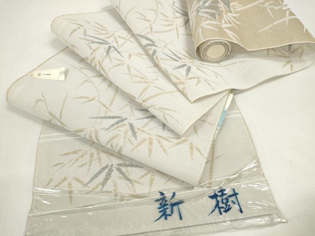 長閑やかさ屋御召しもの＊夏物 名古屋帯 帯布切れ 笹竹文 未当て嵌める DABD8635zzz