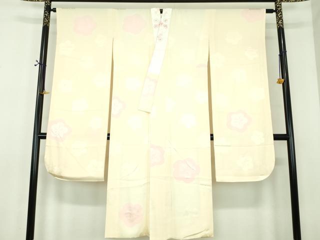 長閑やかさ屋御召しもの●飛び切りな長襦袢 袷 半衿刺しゅう 絞り 舞梅 正絹 珠玉 DABE5145ps