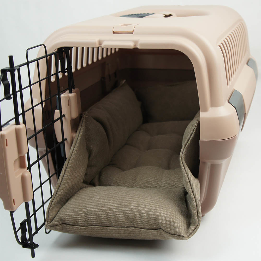 ペットが喜ぶ キャリー クッション ベッド 丈夫な ビンテージ11号 帆布生地 モカベージュ Sサイズ ヘレンズ ペットベッド 犬 猫 キャンピング ペット クレートマット クレートクッション クレートベッド Rvcconst Com