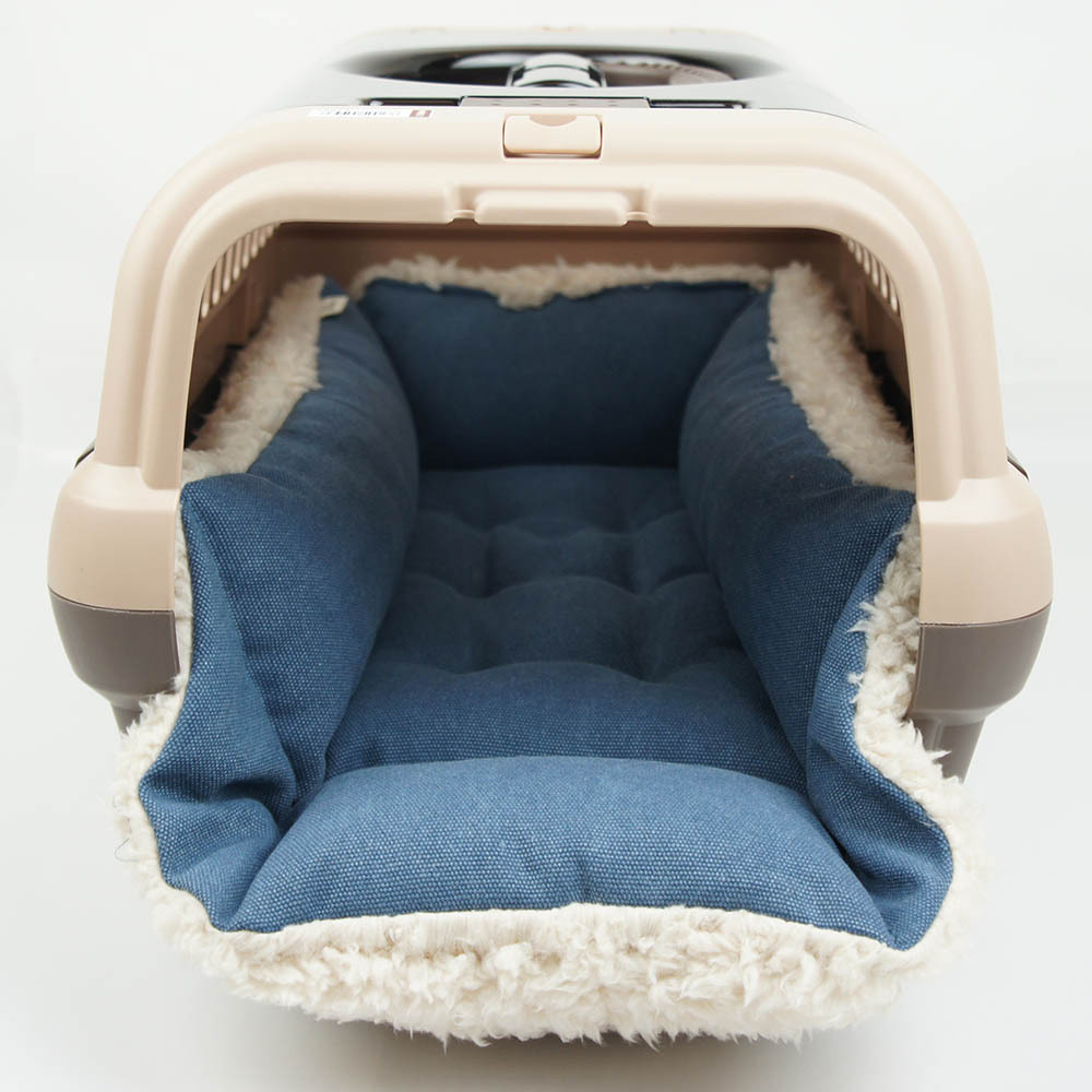 ペットが喜ぶ キャリー クッション ベッド 丈夫な ビンテージ11号 帆布生地 くすんだブルーファー Sサイズ ヘレンズ ペットベッド 犬 猫 キャンピング ペット クレートマット クレートクッション クレートベッド Fitolab Com Br