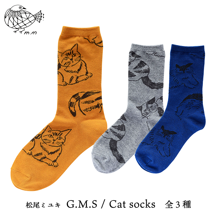 メカニカル 新品 松尾ミユキ good morning socks 猫 Fluffy ねこ