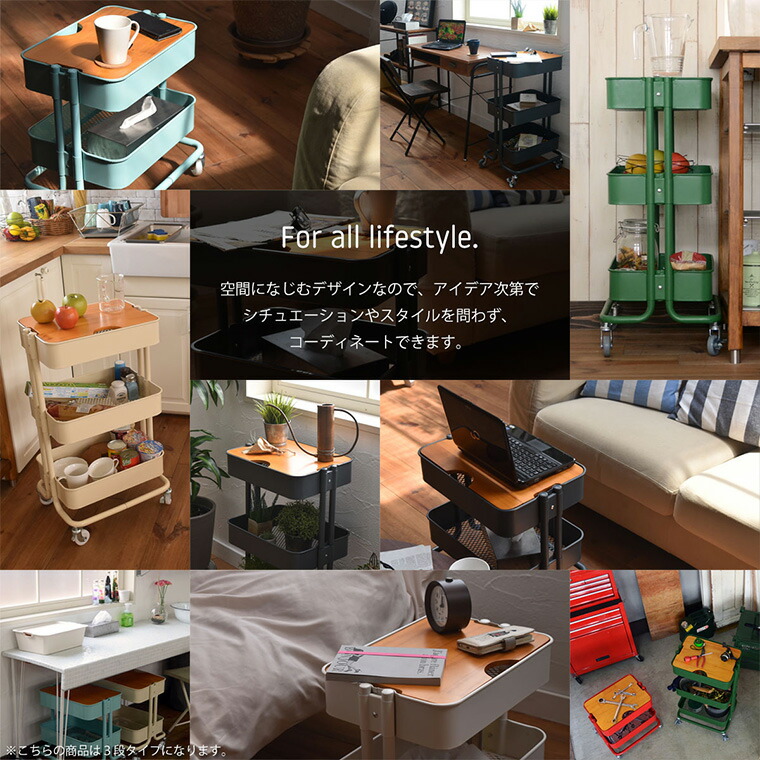 キッチンストッカー キッチンワゴン 天板付き 収納ボックス トローリーワゴン キッチンラック フタ付き 幅45 キャスター付き