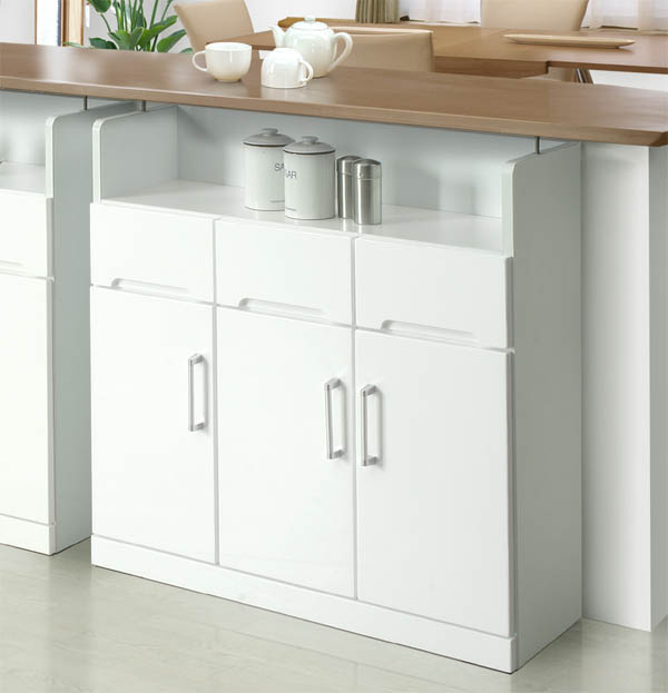 hello-furniture: Counters under the storage depth 30 cm slim counter storage door open door ...