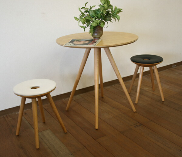 O Furniture Rakuten Global Market Round Tea Table 3 Piece Round Tea Table 3 Piece Set Doughnut Shaped Stools Compact Dan Far Popular