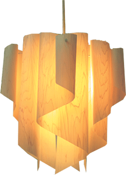 透明感のあるオーロラをイメージしたデザイン【DI CLASSE(ディ クラッセ）】 ペンダントランプ auro-wood pendant lamp M グッドデザイン賞 シェードのドレープ 本物のヒノキ★アウロフウッド M ペンダントランプ【収納インテリア】