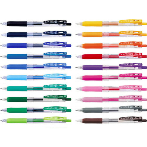 色ボールペン 楽天市場】【メール便対応】JJ15 ゼブラ ジェルボールペン サラサ