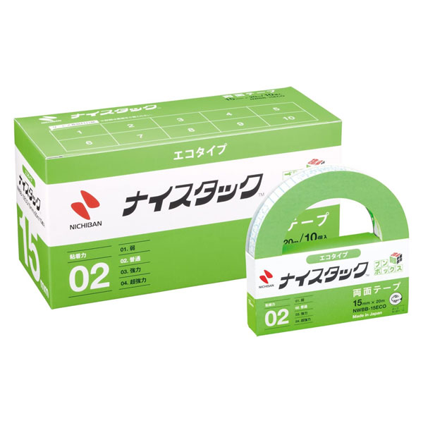 【送料無料】NWBB-15ECO ニチバン ナイスタックエコ ブンボックス 15mm×20m 10個入