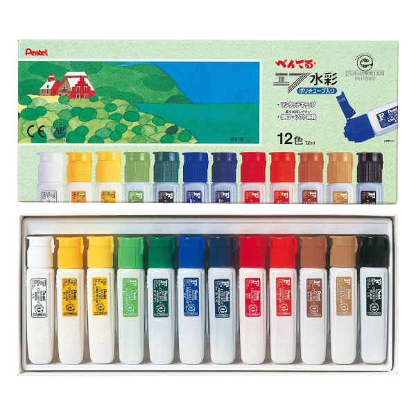 まとめ売り ぺんてる エフ水彩 15色（金・銀入）ポリチューブ入 WFC1-15 1セット ×5セット 生活用品 インテリア 雑貨 文具 オフィス [▲][TP] ポリチューブ入りエフ水彩（絵の具）15色セット（金・銀入り）ぺんてる　WFC1-15ネコポス可 | 倉敷文具ＲＵＫＡＲＵＫＡ