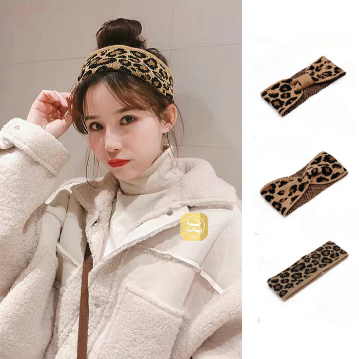 楽天市場】レオパード柄プリーツヘッドバンドヘアアクセサリー
