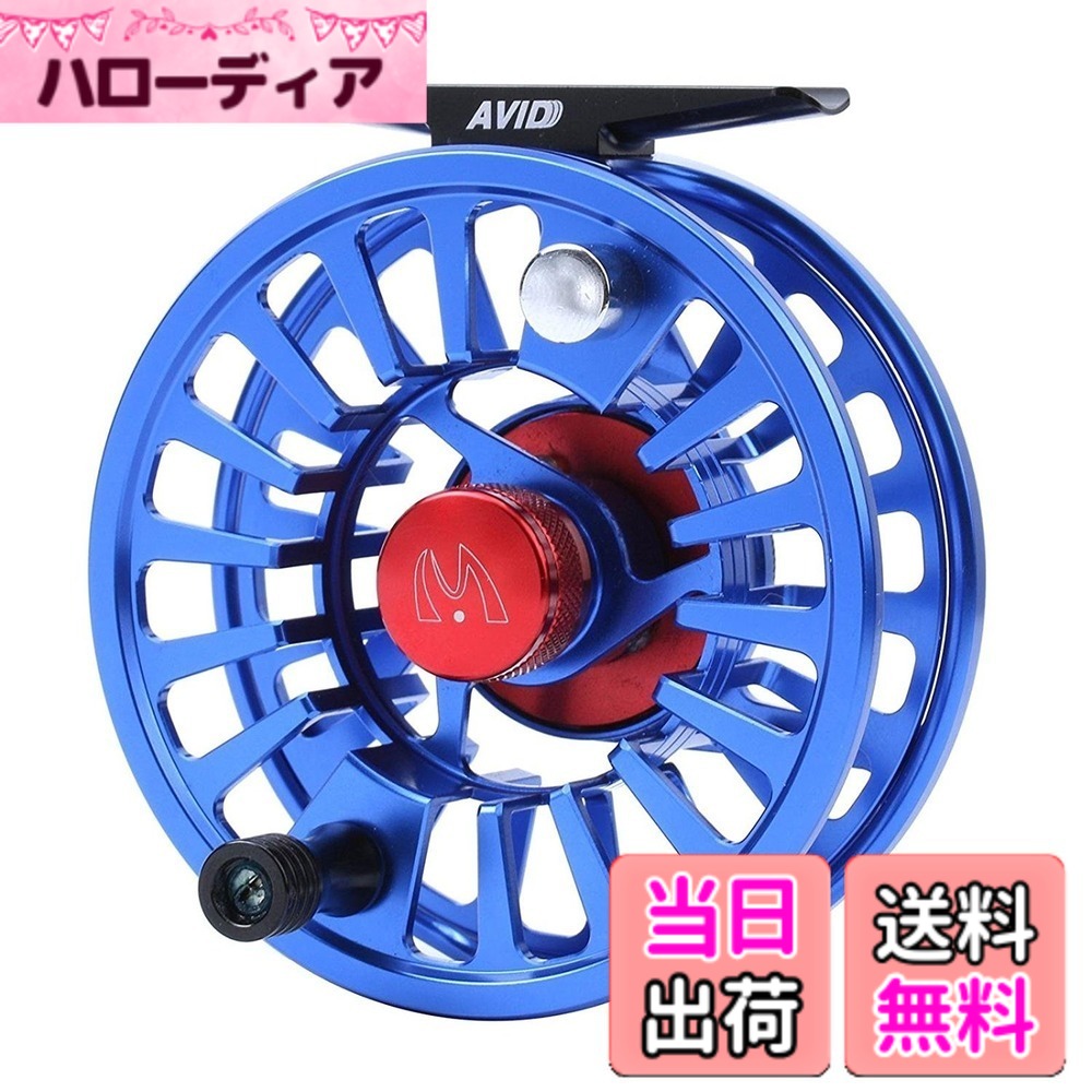 【送料無料】M MAXIMUMCATCH MaxcatchフライリールMidアーバ CNC加工アルミ製左右手交換可能サイズ(1/3 3/4 5/6 7/8 9/10wt) 色：ブルー、サイズ：1/3 wt｜ハローディア店