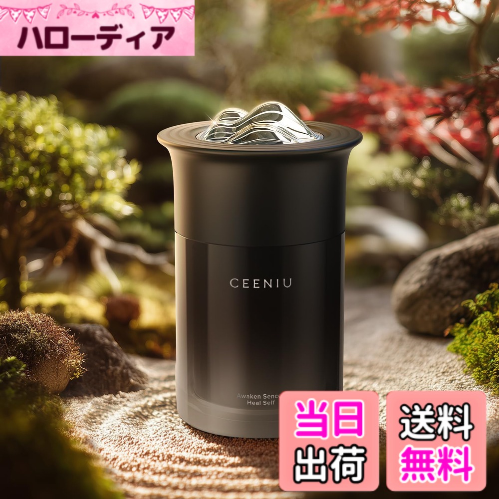 【貨物輸送無料】CEENIU 車 芳ばしさ剤 消臭 置き型 アロマバーム 約9ヶ月分 お座敷用 フランス共和国産生まれながら芳ばしさ 伸び伸びする 大静電容量 枯山水ひな形 CF23 (ブラックシダー) 色：黒いこと
