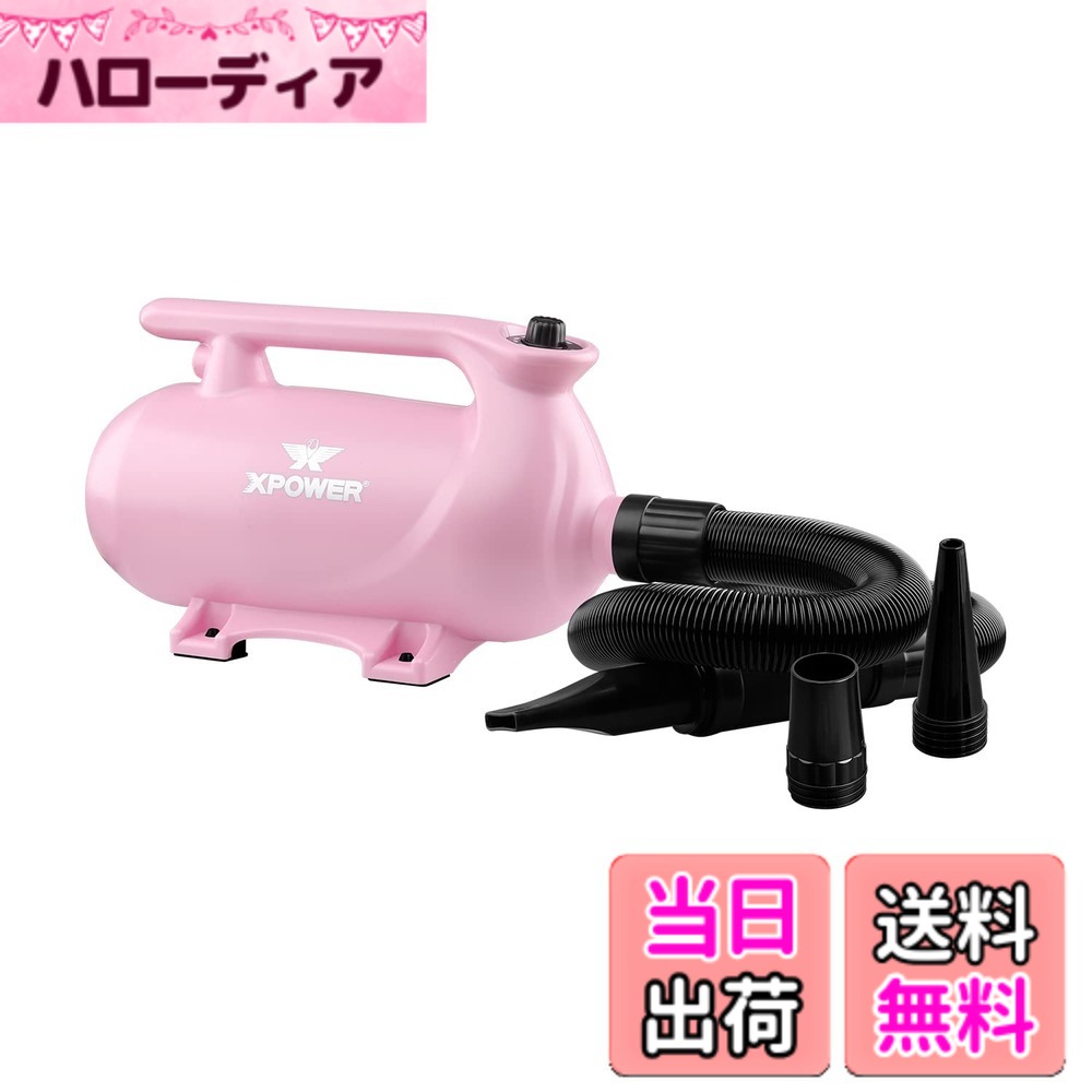 【貨物輸送無料】XPower B-163 愛玩動物ドライヤー 低耳障りな音 二座標軸合わせる能力のあるな熱備え付ける 参のノズル付き添い人 持ちはこび用愛玩動物用ドライヤー 3色オプション 色：サクラ色