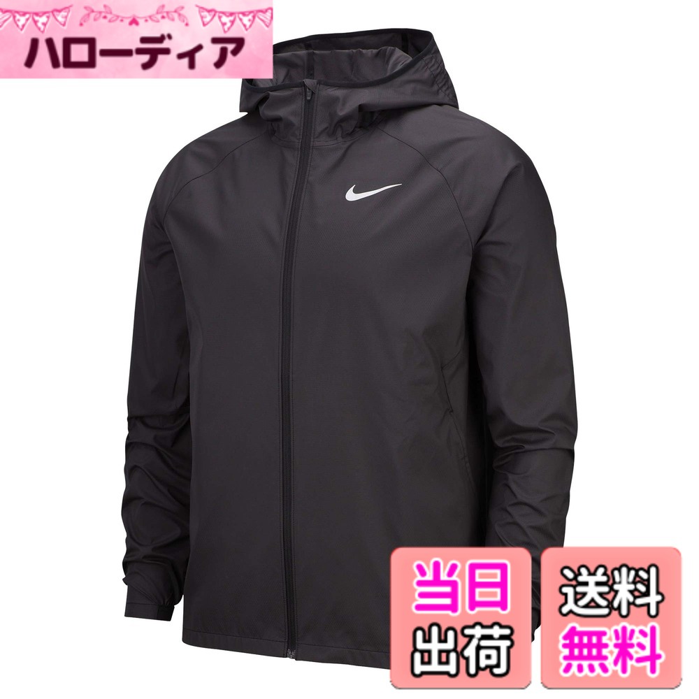 【貨物輸送無料】[ナイキ] エッセンシャル フーデッド 駈けっくら上衣 ウィンドブレーカー リフレクティブ 照りかえす原材料 BV4871 黒いこと リフレクトシルバー 運動競技御召しもの 体育館 筋トレ 相応うネス 形づくる 軽さ 国内置き目品 色：黒いこと、大きさ：S