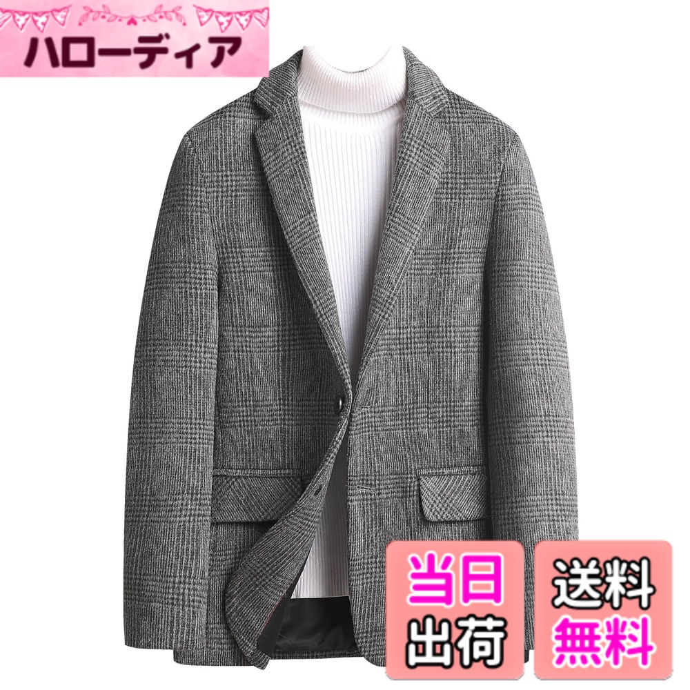 【貨物輸送無料】[FHLHY] テーラードジャケット メンズ 心地好い 羊毛 トップス 商行為 秋冬 色：薄墨色、大きさ：3XL