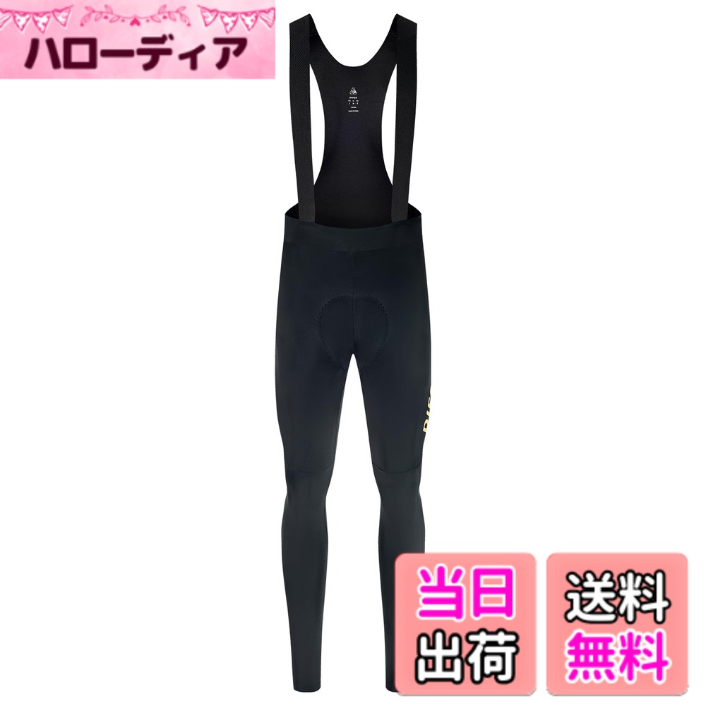 【貨物輸送無料】[DIFOS] メンズ 循環過程ズボン下 ビブパンツ ロング 秋冬 4Dパッド付き添い人 裏起毛 読み込む自動二輪車 サイクリングパンツ 柔軟性 保温 防風 色：黒いこと、大きさ：2XL
