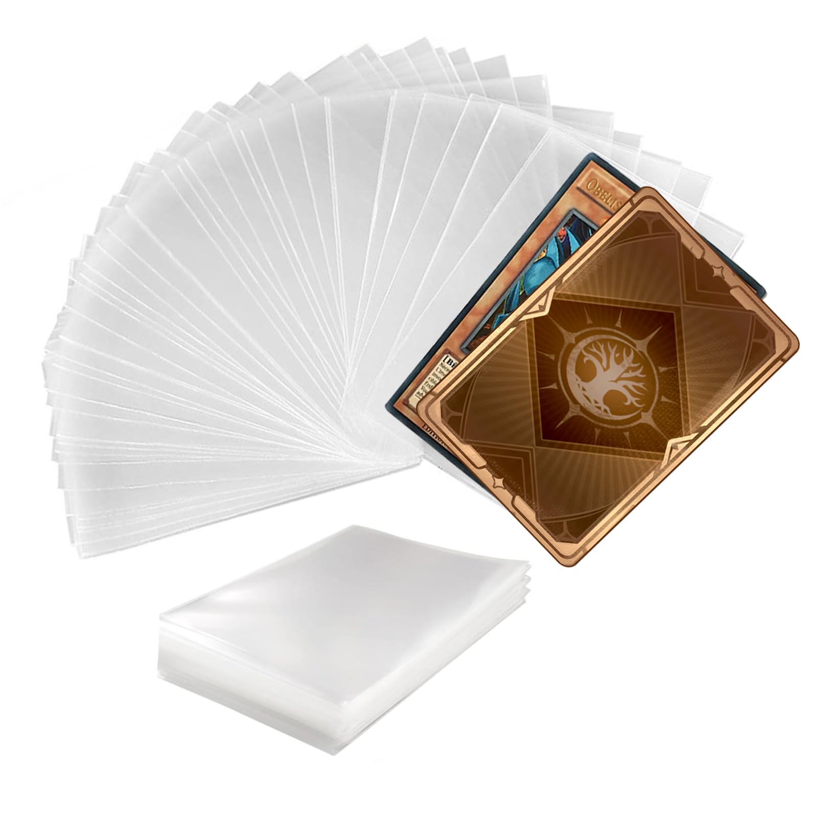 【送料無料】LATTCURE カードスリーブ 69x94mm 60枚入り 透明ソフトスリーブ 3重目スリーブ対応 TCG トレカ トレーディングカード 遊戯王カード ワンピースカード デュエルマスターズカード MTG 対応 保護カバー 色：透明画像