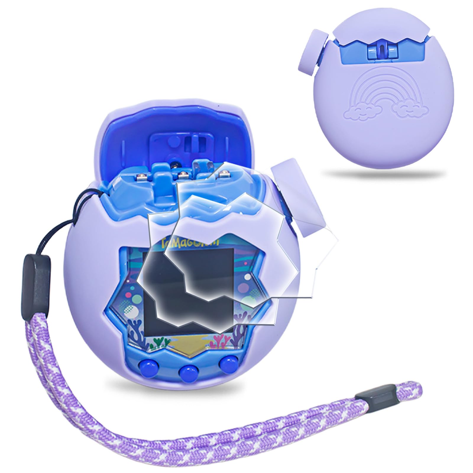 【送料無料】Tamagotchi Paradise/Tamagotchi Uni 用 ケース 色：パープル、サイズ：Tamagotchi Paradise 用 ケース 分離式画像