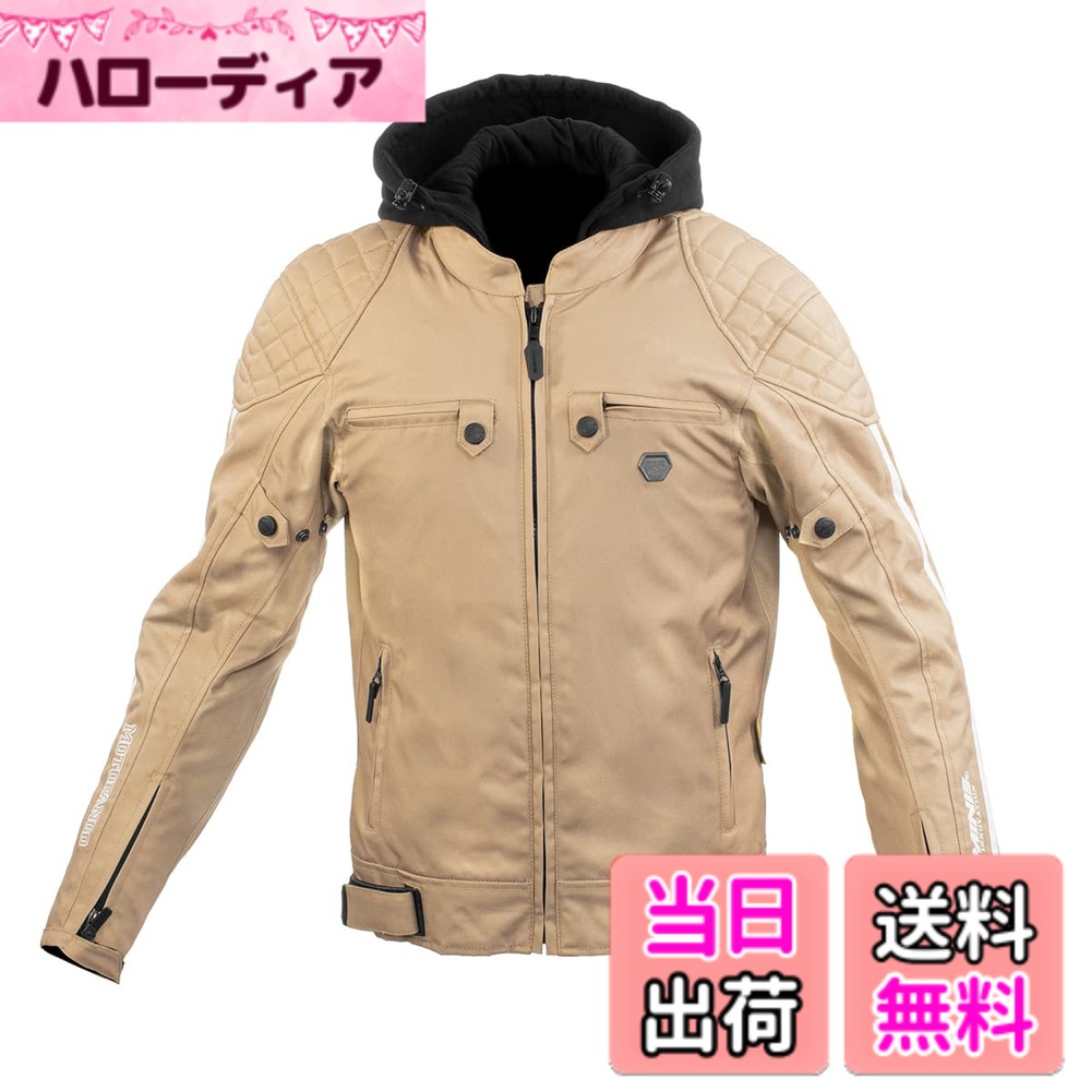 【送料無料】[Komine] バイク用ジャケット COAT 色：ベージュ、サイズ：M