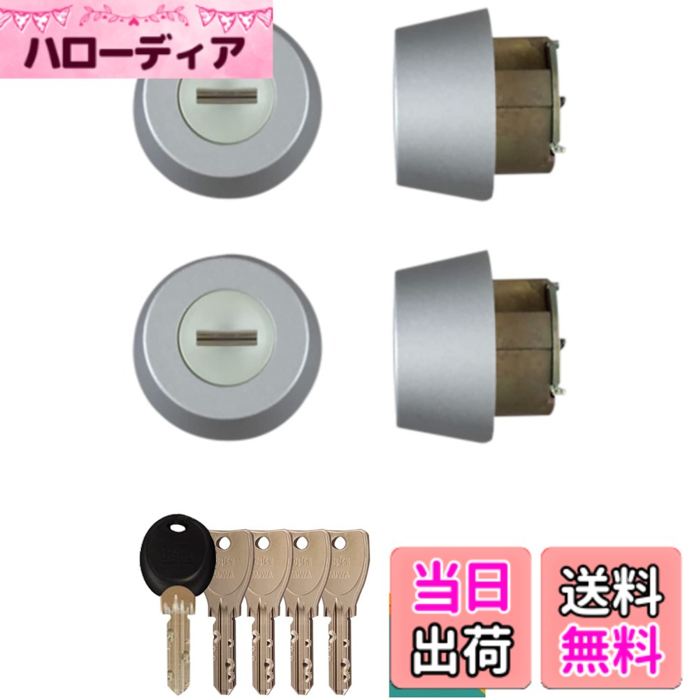 【送料無料】TOSTEM(トステム) 玄関ドア 鍵 交換用 DNシリンダー LIXIL Z-1A1-DHYD 交換手順書付き 色：シルバー、サイズ：DNシリンダー