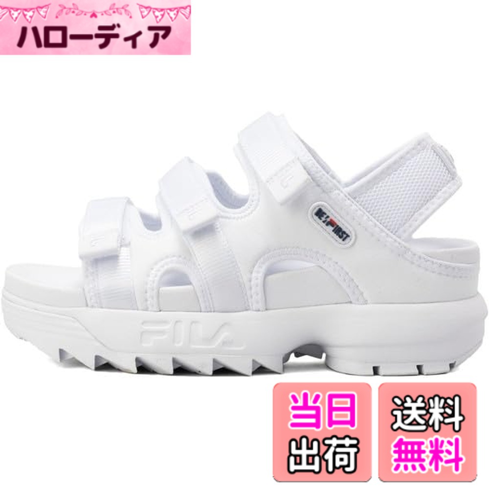 【送料無料】[フィラ] ウェッジサンダル ディスラプター SD 色：ホワイト、サイズ：25.0 cm D