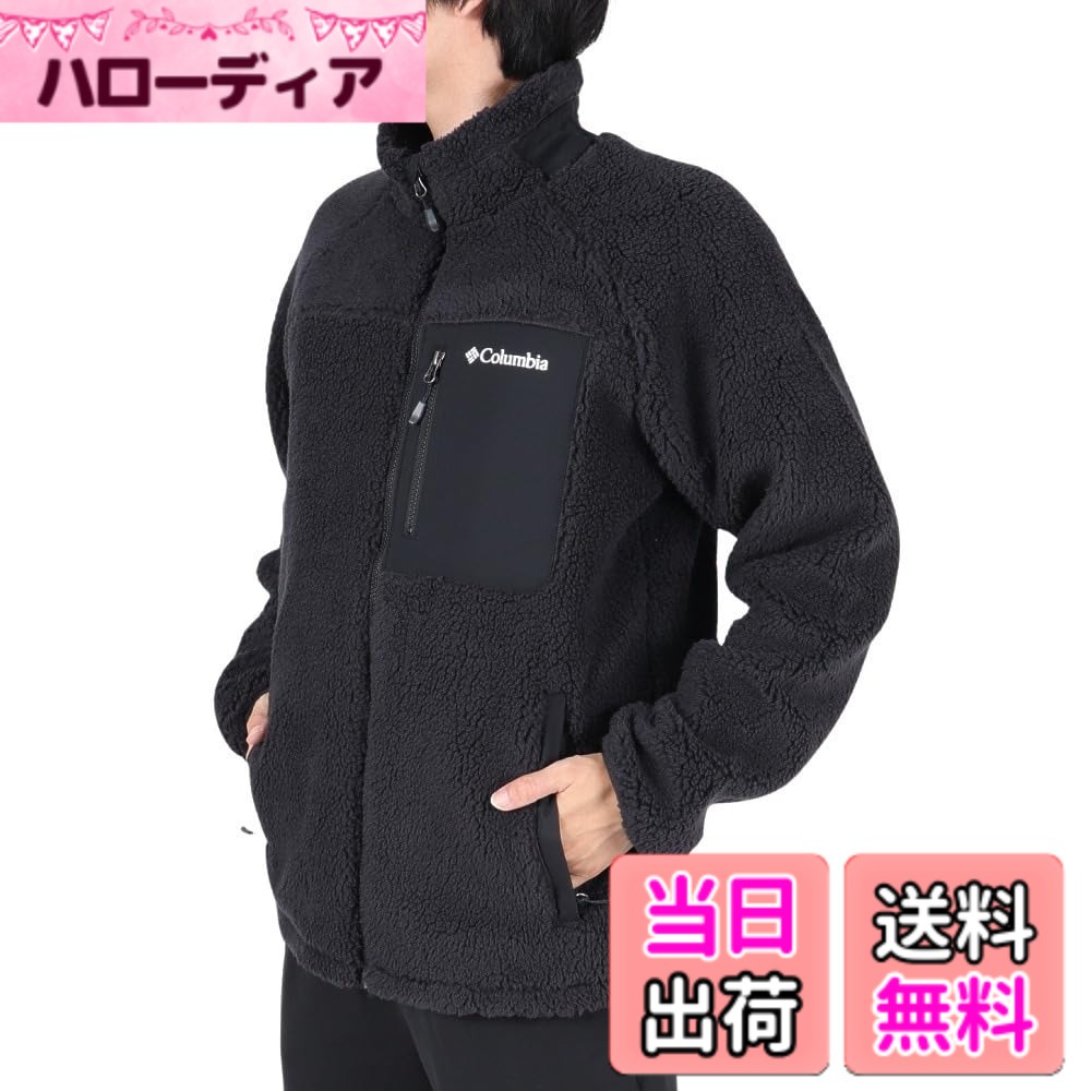 【貨物輸送無料】[コロンビア] メンズ レディース Peckman Bowl 2 Jacket ボア アウター もこもこ 防寒 保温 照明ランプ色つや フリース 上衣 アウトドア 難民キャンプ AE0918 色：黒いこと、大きさ：XL