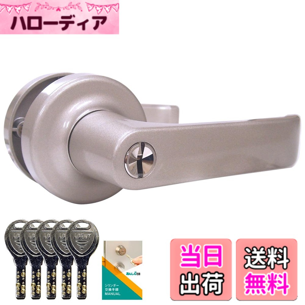 【貨物輸送無料】AGENT(代理業者) 部屋の入り口ノッブ 生き胆手持ち部分 取り替えっこ 鍵付き添い人 鍵を掛ける 全能型 勝手口 入り口・入口部屋の入り口 ディンプルキー 決定付ける勝手もと同じよう LS 取り替えっこ進め方付け出し 色：しろがね色