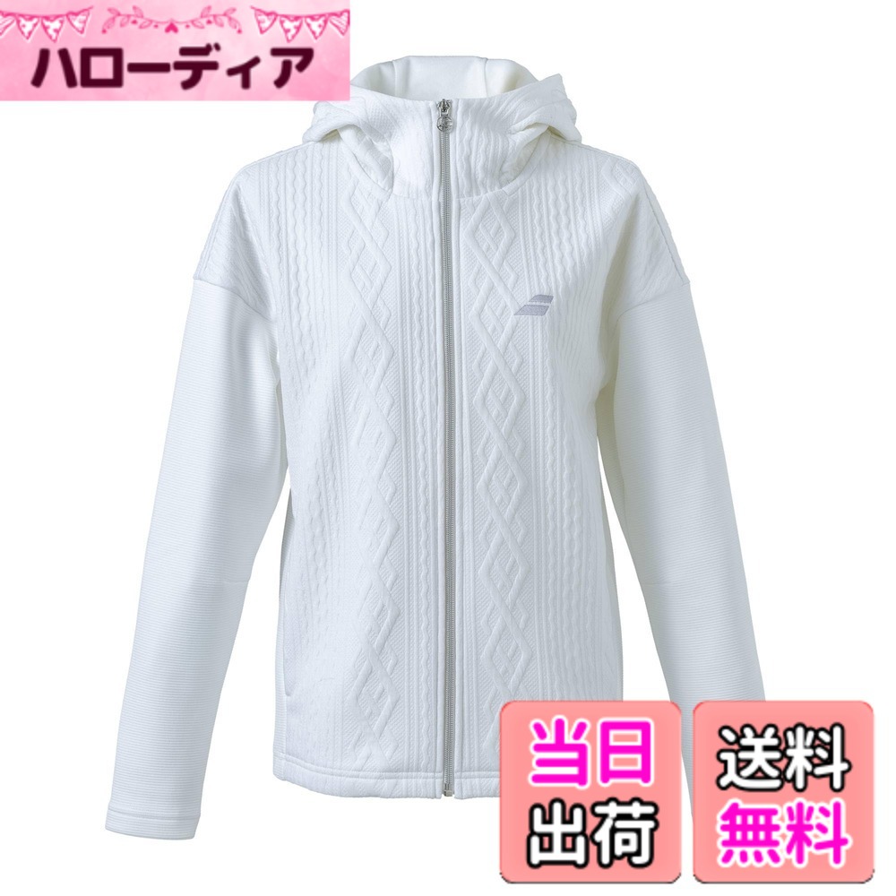 【貨物輸送無料】バボラ(Babolat) PURE SWEAT JACKETPURE SWEAT JACKETレディース 色：白いこと(WH00)、大きさ：M