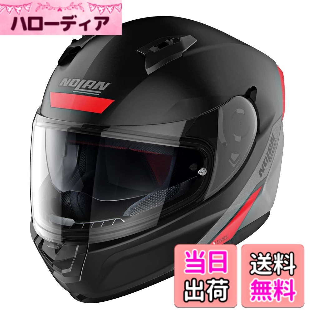 【貨物輸送無料】【国内置き目品】 NOLAN (ノーラン) 自動二輪車用 安全帽 盛りだくさん人間の顔 N60-6 色：ステープル(赤いこと/41)、大きさ：L