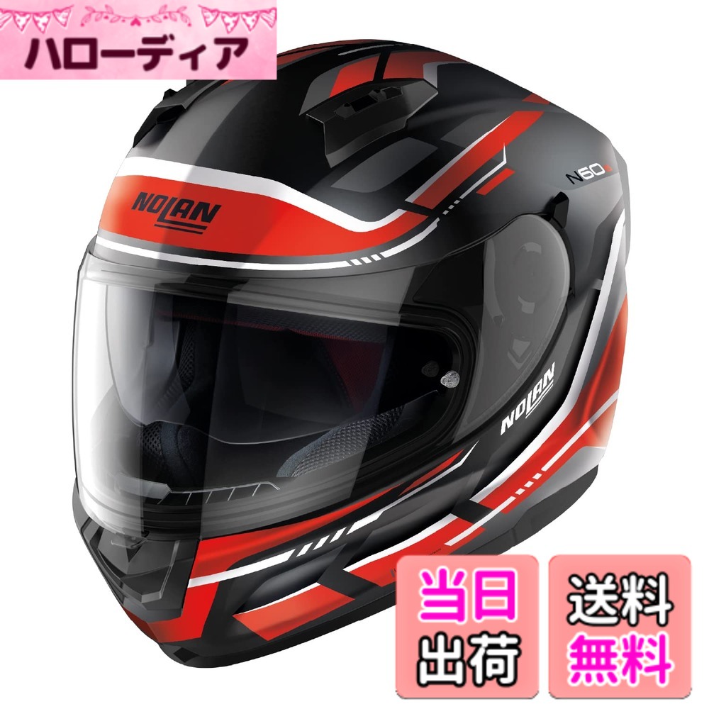 【貨物輸送無料】【国内置き目品】 NOLAN (ノーラン) 自動二輪車用 安全帽 盛りだくさん人間の顔 N60-6 色：LANCER/赤いこと62、大きさ：M