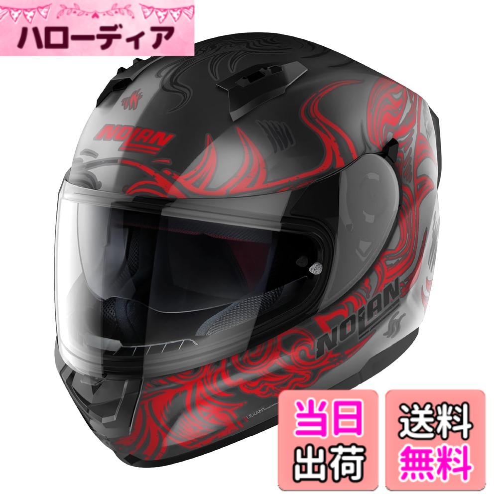 【貨物輸送無料】【国内置き目品】 NOLAN (ノーラン) 自動二輪車用 安全帽 盛りだくさん人間の顔 N60-6 色：MUSE(赤いこと/70)、大きさ：M