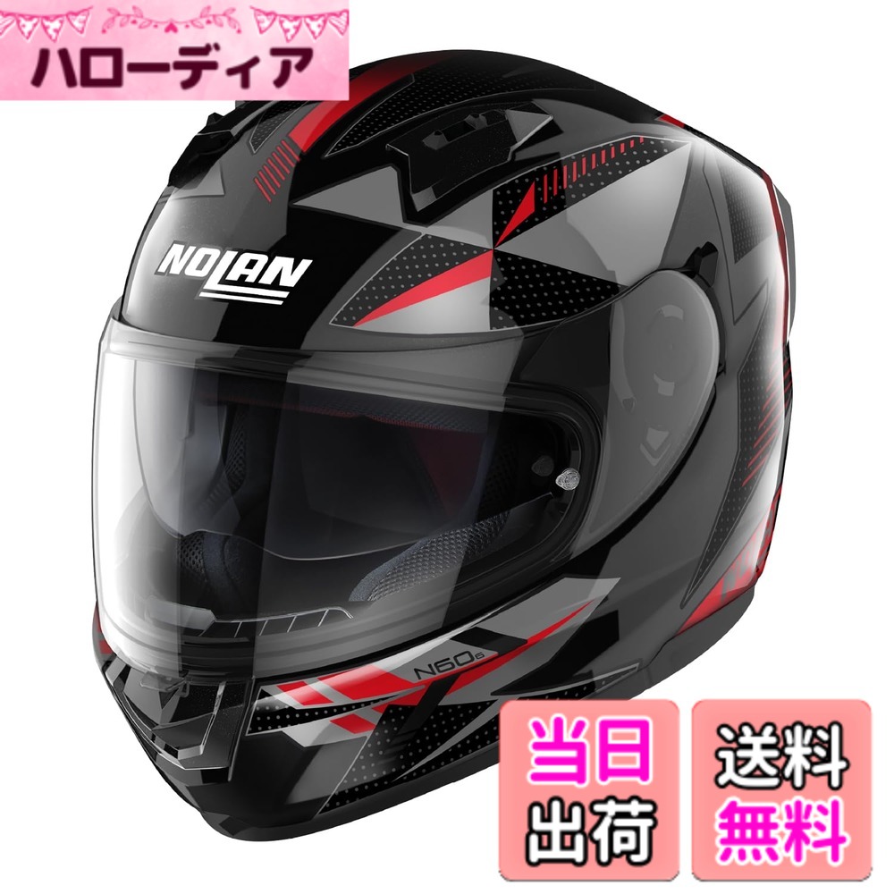 【貨物輸送無料】【国内置き目品】 NOLAN (ノーラン) 自動二輪車用 安全帽 盛りだくさん人間の顔 N60-6 色：WIRING(赤いこと/74)、大きさ：XL