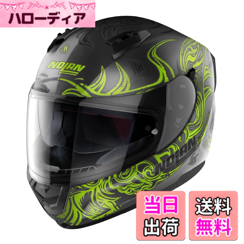 【貨物輸送無料】【国内置き目品】 NOLAN (ノーラン) 自動二輪車用 安全帽 盛りだくさん人間の顔 N60-6 色：MUSE(黄色/71)、大きさ：L