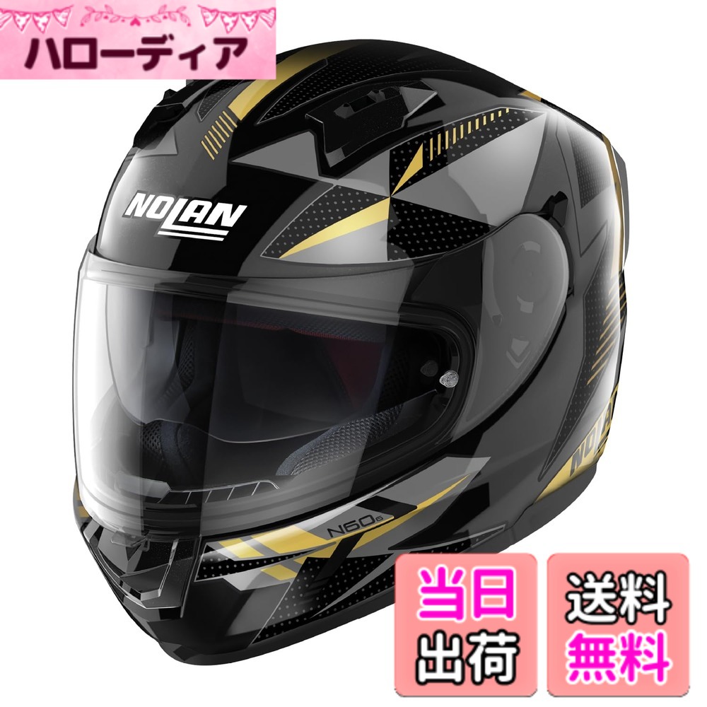【貨物輸送無料】【国内置き目品】 NOLAN (ノーラン) 自動二輪車用 安全帽 盛りだくさん人間の顔 N60-6 色：WIRING(ゴールド/75)、大きさ：XL