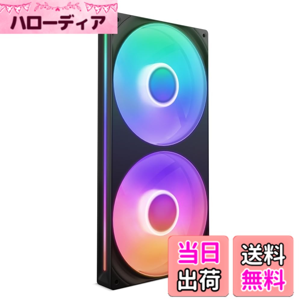 【貨物輸送無料】NZXT F RGB Core White 2気違い積み上げる RGB気違い パソコン入れもの気違い 色：黒いこと、大きさ：280粍