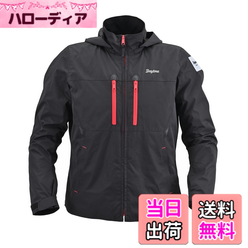 【送料無料】デイトナ(Daytona) バイク ジャケット 春秋冬 防寒 CE規格 ソフトプロテクター付属 防風 オールシーズン 色：[DJ-013]ブラック/レッド、サイズ：L
