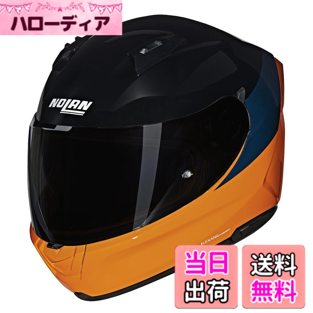 【貨物輸送無料】【国内置き目品】 NOLAN (ノーラン) 自動二輪車用 安全帽 盛りだくさん人間の顔 N60-6 色：ORANGE/342、大きさ：M
