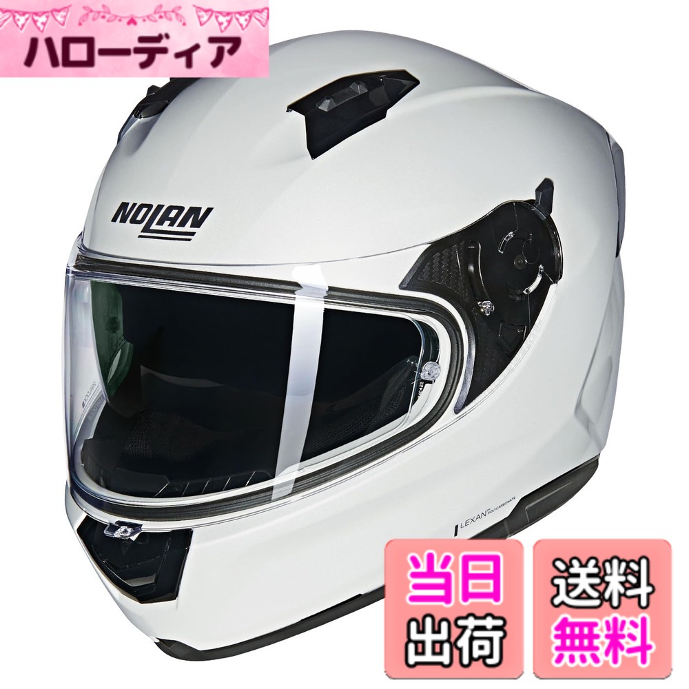 【貨物輸送無料】【国内置き目品】 NOLAN (ノーラン) 自動二輪車用 安全帽 盛りだくさん人間の顔 N60-6 色：PEARLWHITE/320、大きさ：M