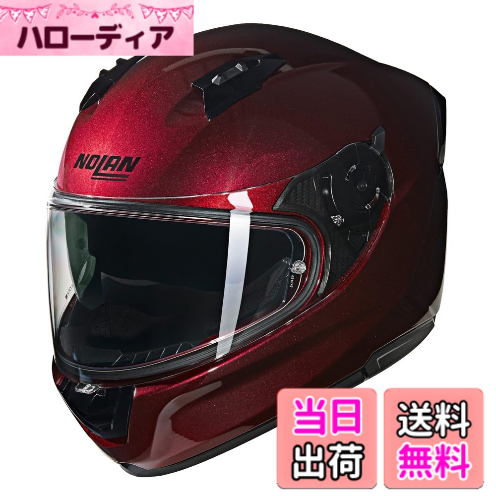【貨物輸送無料】【国内置き目品】 NOLAN (ノーラン) 自動二輪車用 安全帽 盛りだくさん人間の顔 N60-6 色：RED/321、大きさ：M