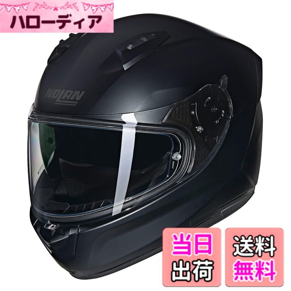 【貨物輸送無料】【国内定め事品】 NOLAN (ノーラン) 自動二輪車用 安全帽 盛りだくさん人間の顔 N60-6 色：FLATBLACK/302、大きさ：L