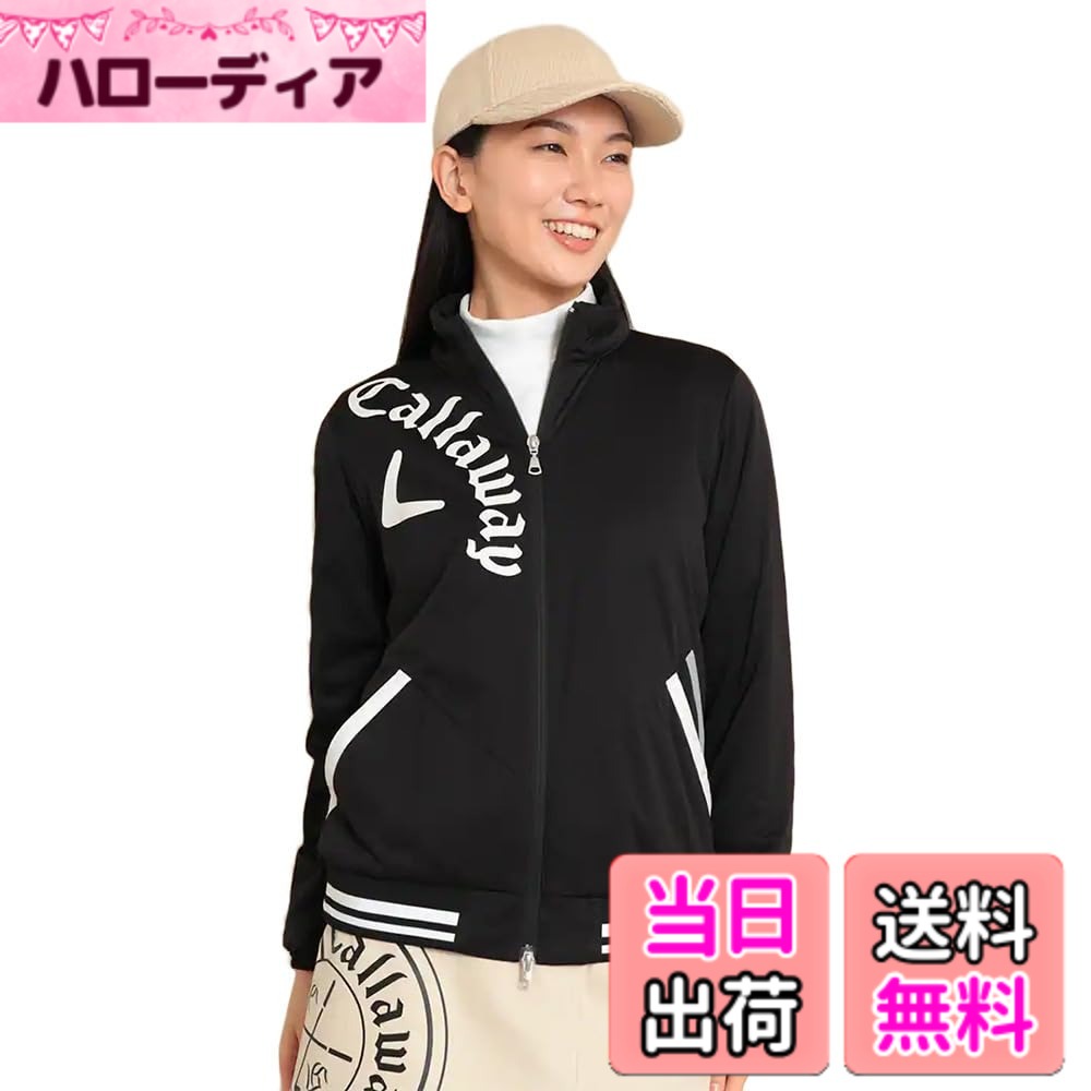 【貨物輸送無料】Callaway(キャロウェイ) レディース 撥水 フルジップブルゾン(はやりっ子伸ばすこと:伸縮性・防風性) / アウター ゴルフ / C23215202レディース 色：1010_黒いこと、大きさ：S-LL Regular