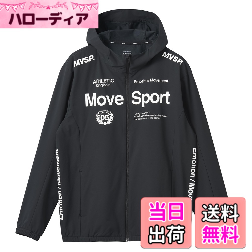 【貨物輸送無料】[デサント] プルオーバー MOVESPORT 【石川祐希着付ける模範例あり】 AIRY TRANSFER ともし火ウォーム フルジップフーディー 軽さ 4WAY伸ばすこと 保温 はっ水 形づくる 駈けっくら 色：BK00(ST4FJK21M)、大きさ：O