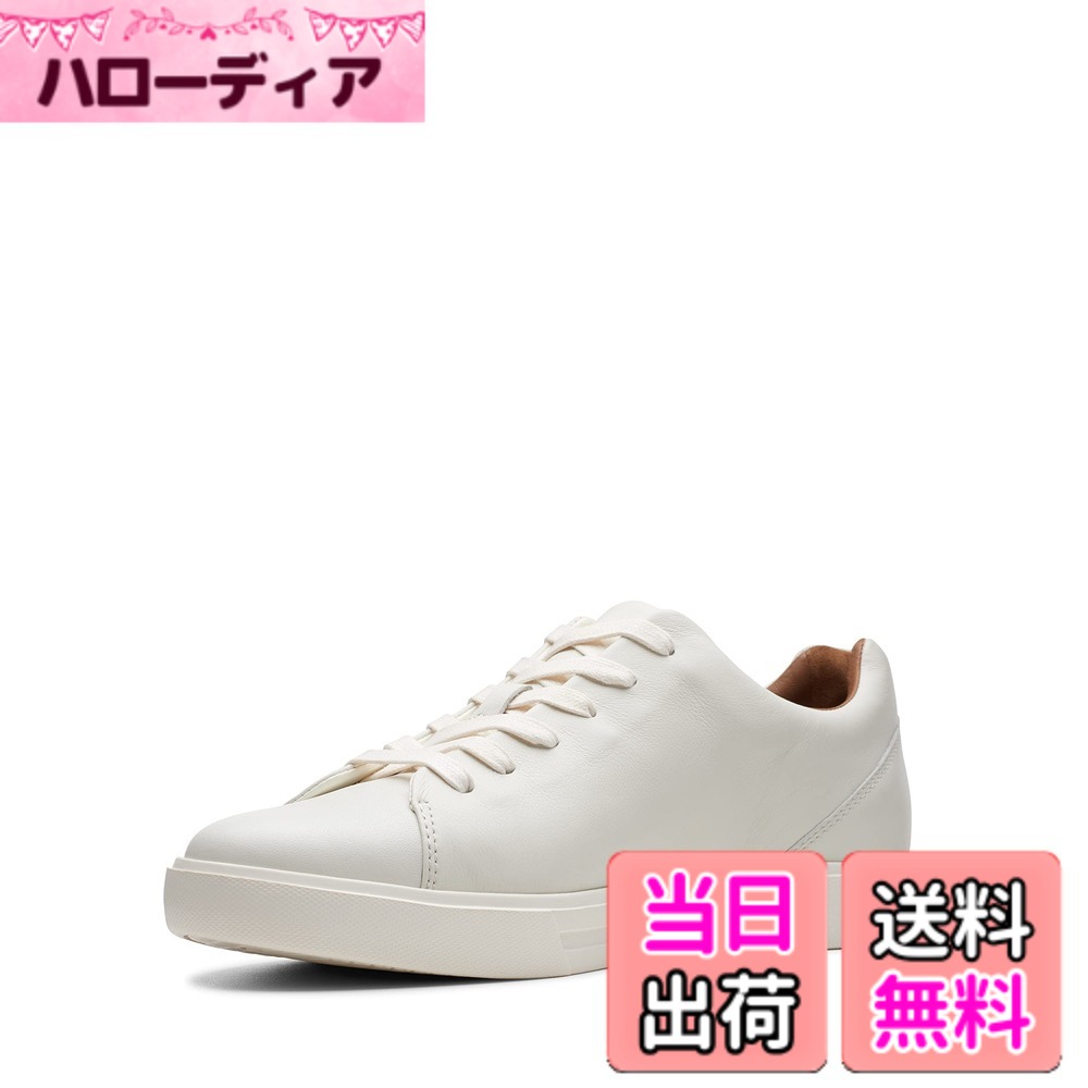 【送料無料】Clarks スニーカー 本革 アンコスタレース メンズ 色：ホワイトレザー、サイズ：26.5 cm｜ハローディア店