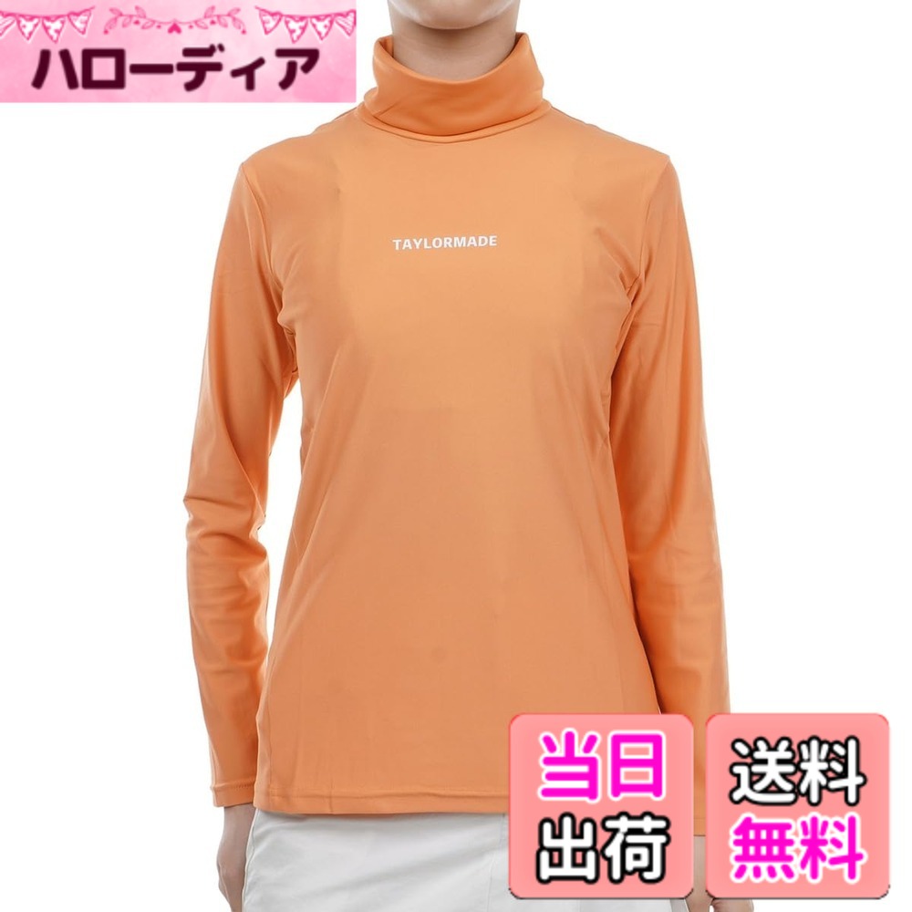 【貨物輸送無料】TaylorMade モックシャツクラブTMハイネックL/Sモックレディース 色：杏、大きさ：XS