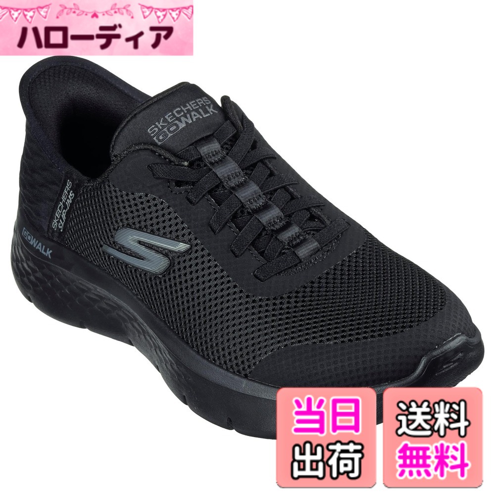 【送料無料】[スケッチャーズ] スリップインズ スニーカー GO WALK FLEXGRAND ENTRANCE レディース ブラック 色：BBK、サイズ：25.0 cm