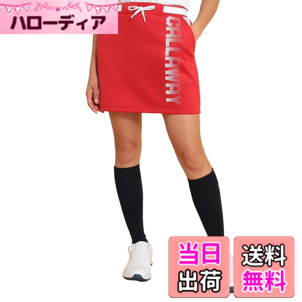 【貨物輸送無料】Callaway(キャロウェイ) レディース スコート(エニタイムスウェット) / ゴルフ / C24228205レディース 色：1100_赤いこと、大きさ：S