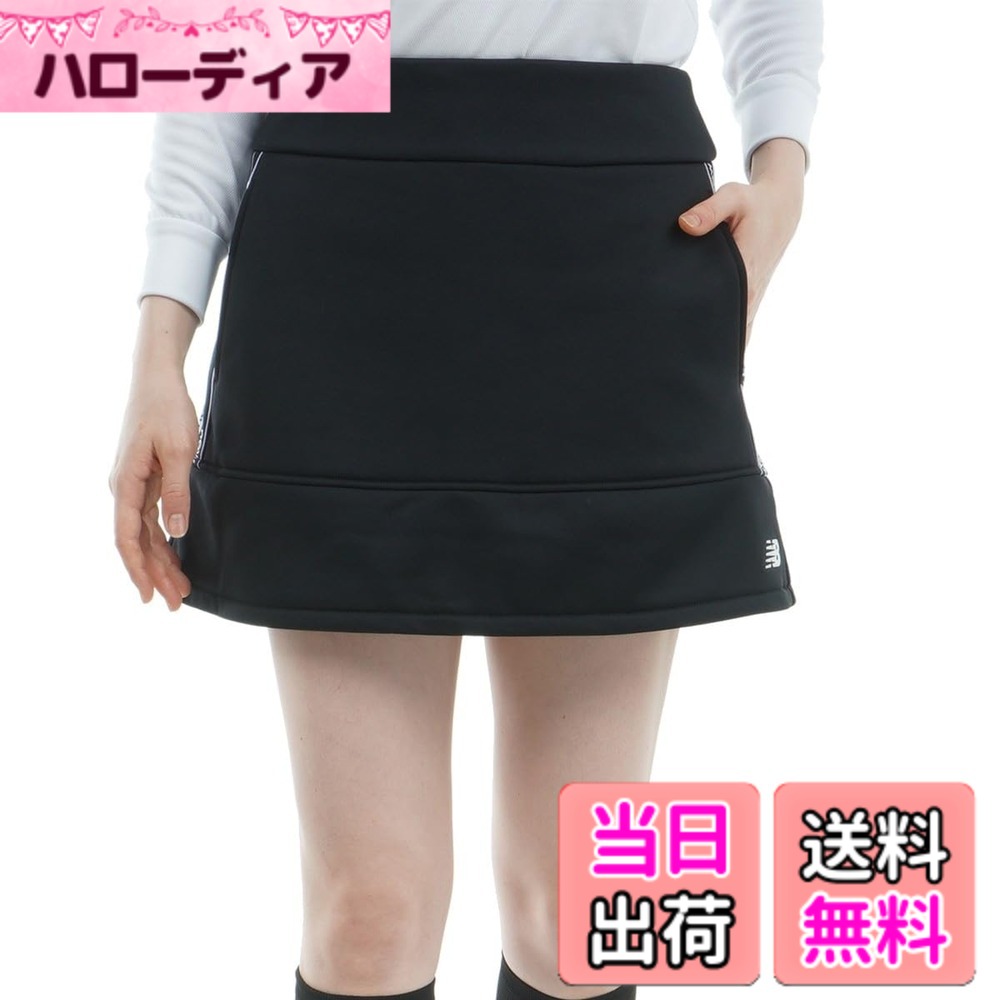 【送料無料】[ニューバランス] ゴルフ スウェットスカート (ストレッチ性) / レディース / 012-4234509 色：010_ブラック、サイズ：0