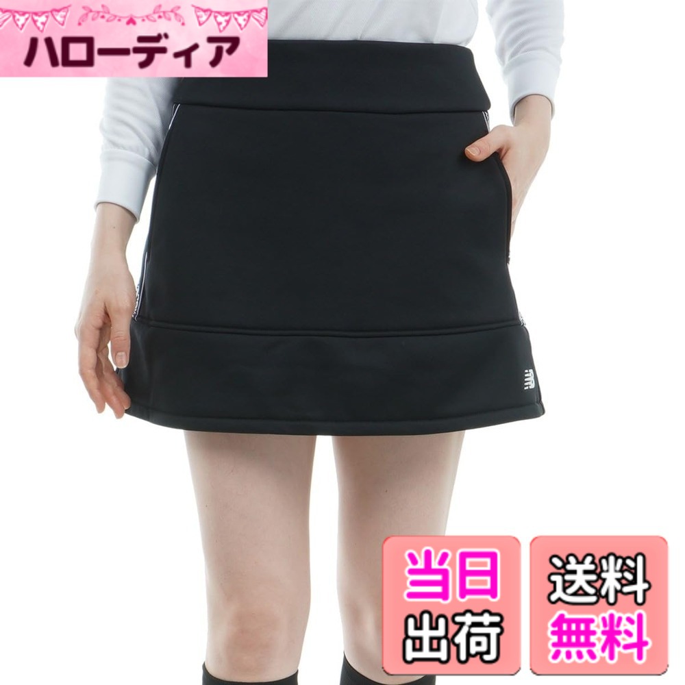 【貨物輸送無料】[ニュー平衡にする] ゴルフ スウェットスカート (伸ばすこと性) / レディース / 012-4234509 色：010_黒いこと、大きさ：1