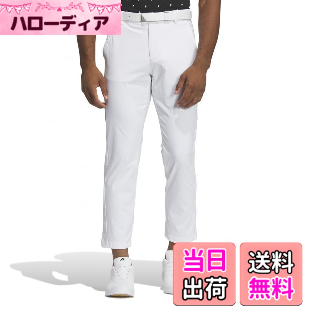 【送料無料】adidas(アディダス) ゴルフパンツ3ストライプス 4wayストレッチ撥水アンクルメンズ 色:ホワイト、サイズ:79